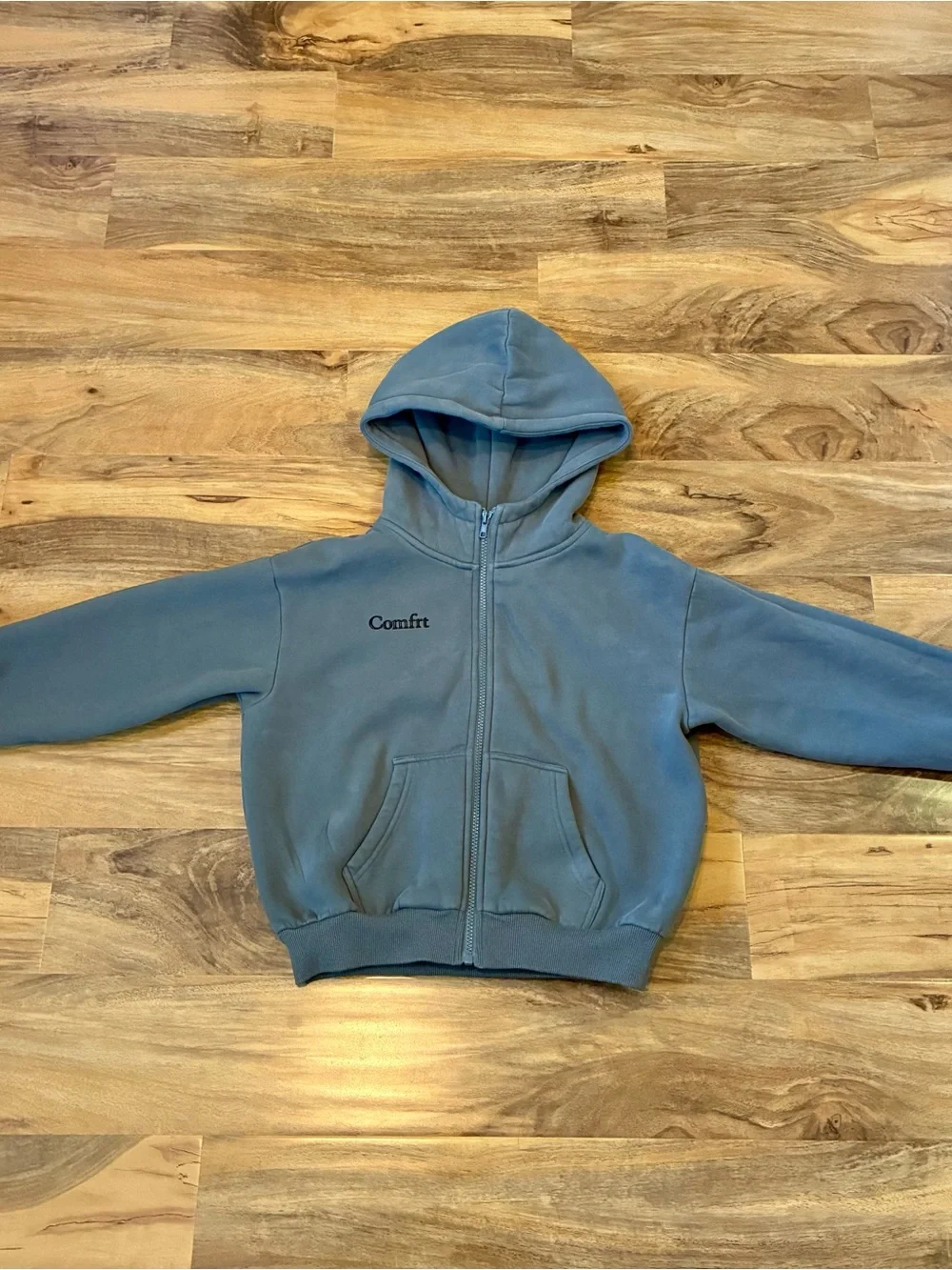 Comfrt Kids Unisex Cloud Zip Hoodie Wolf Gray Size Medium